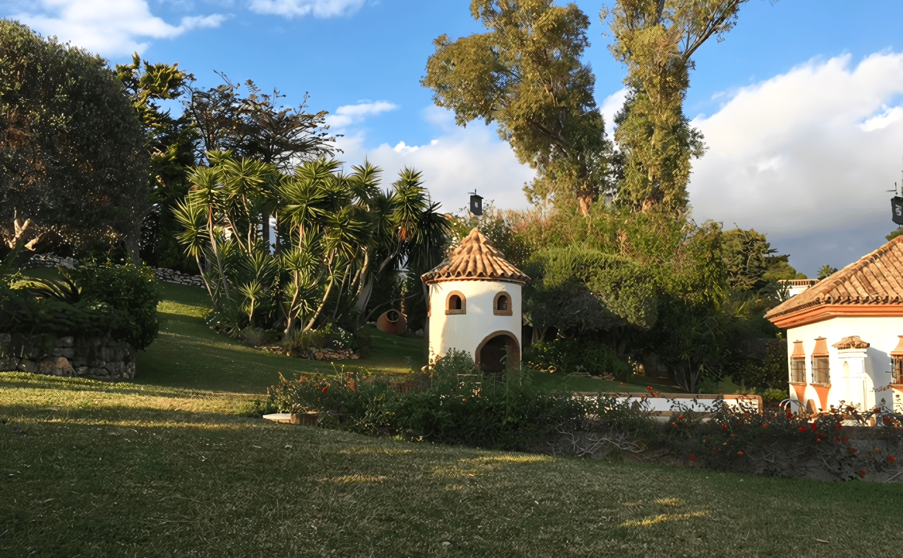 Sunrise over the Costa Bella estate highlighting the beauty of the Mediterranean landscape.